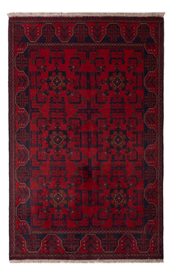 Afghan Teppich - Kunduz - 196 x 121 cm - dunkelrot