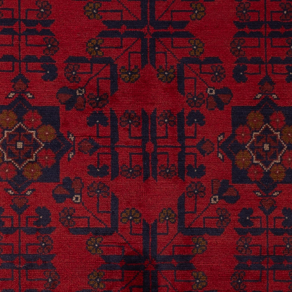 Afghan Teppich - Kunduz - 196 x 121 cm - dunkelrot