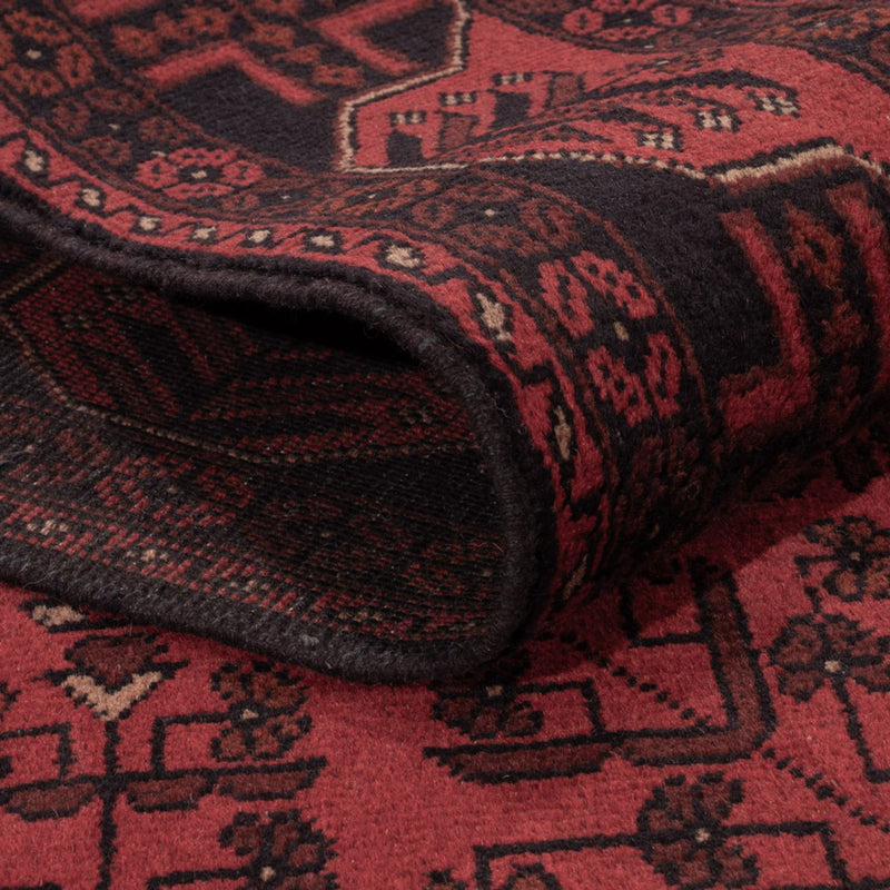 Afghan Teppich - Kunduz - 195 x 125 cm - dunkelrot