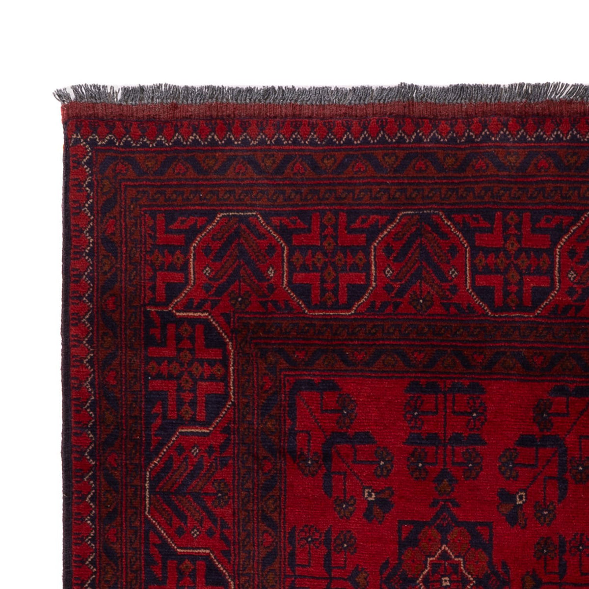 Afghan Teppich - Kunduz - 195 x 121 cm - dunkelrot