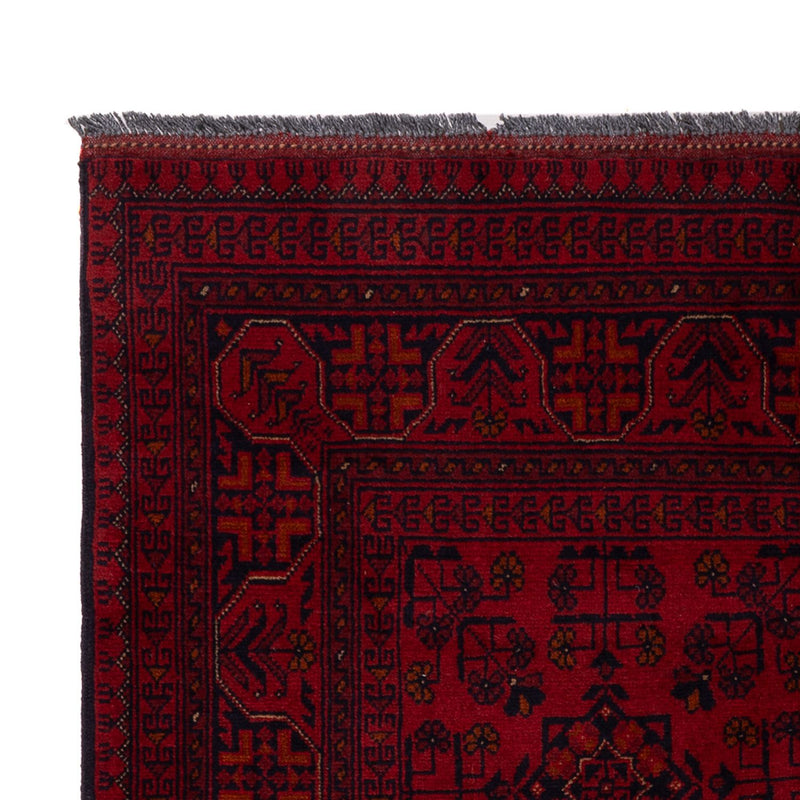 Afghan Teppich - Kunduz - 198 x 129 cm - dunkelrot