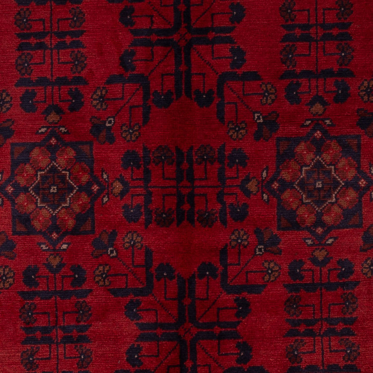 Afghan Teppich - Kunduz - 195 x 125 cm - dunkelrot