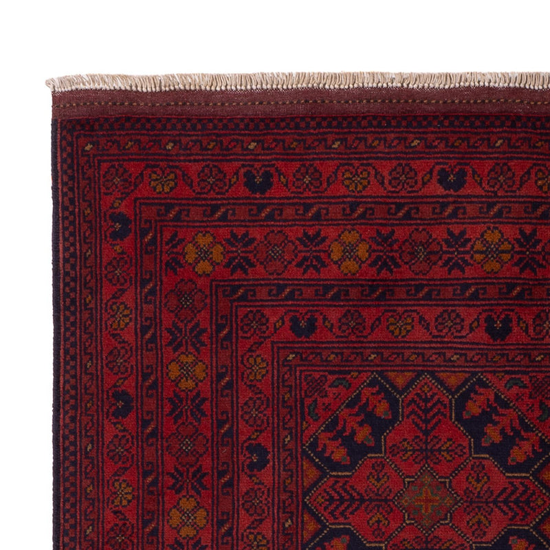 Afghan Teppich - Kunduz - 193 x 124 cm - dunkelrot