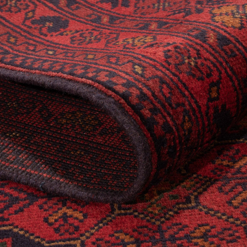 Afghan Teppich - Kunduz - 193 x 124 cm - dunkelrot