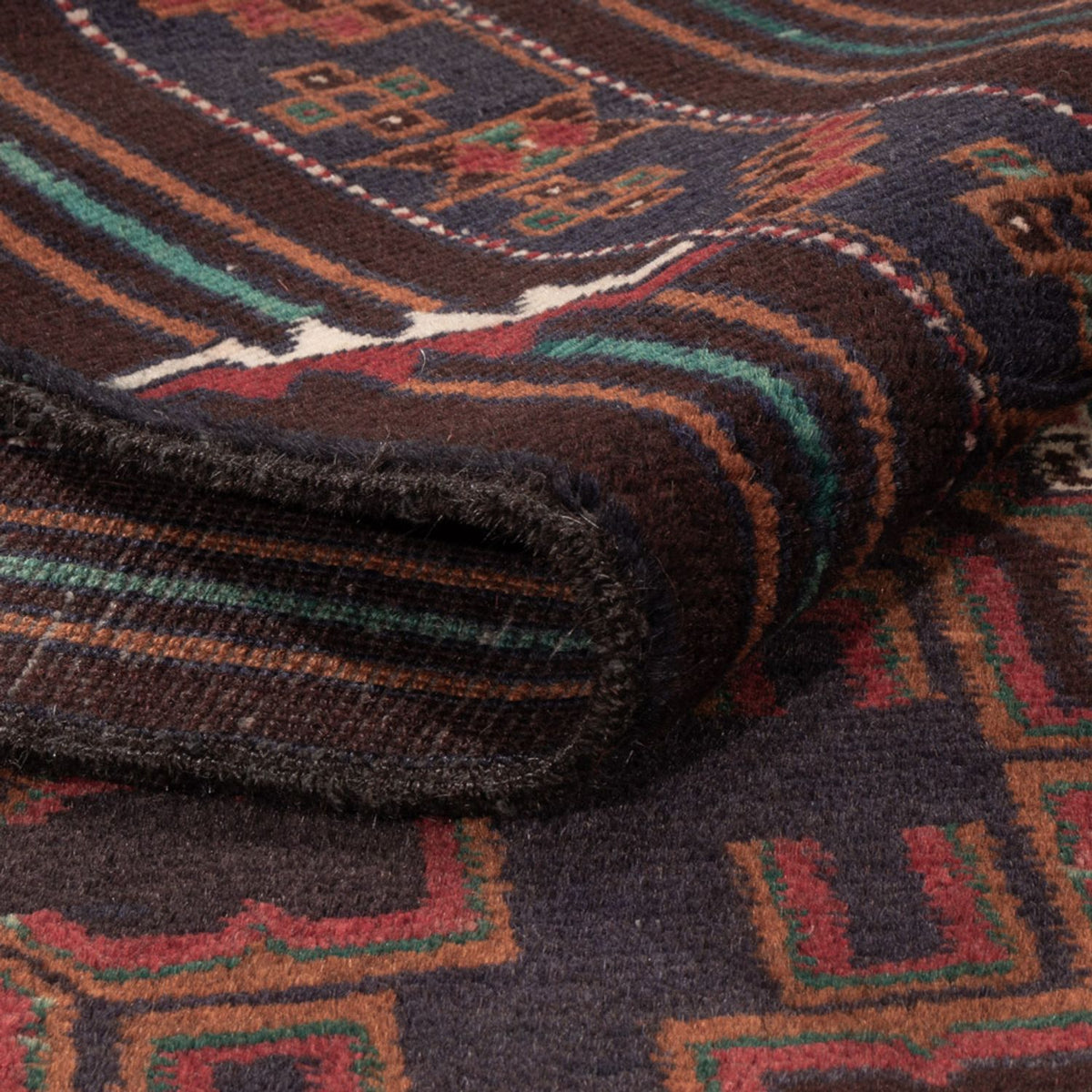 Belutsch Teppich - 208 x 119 cm - dunkelrot