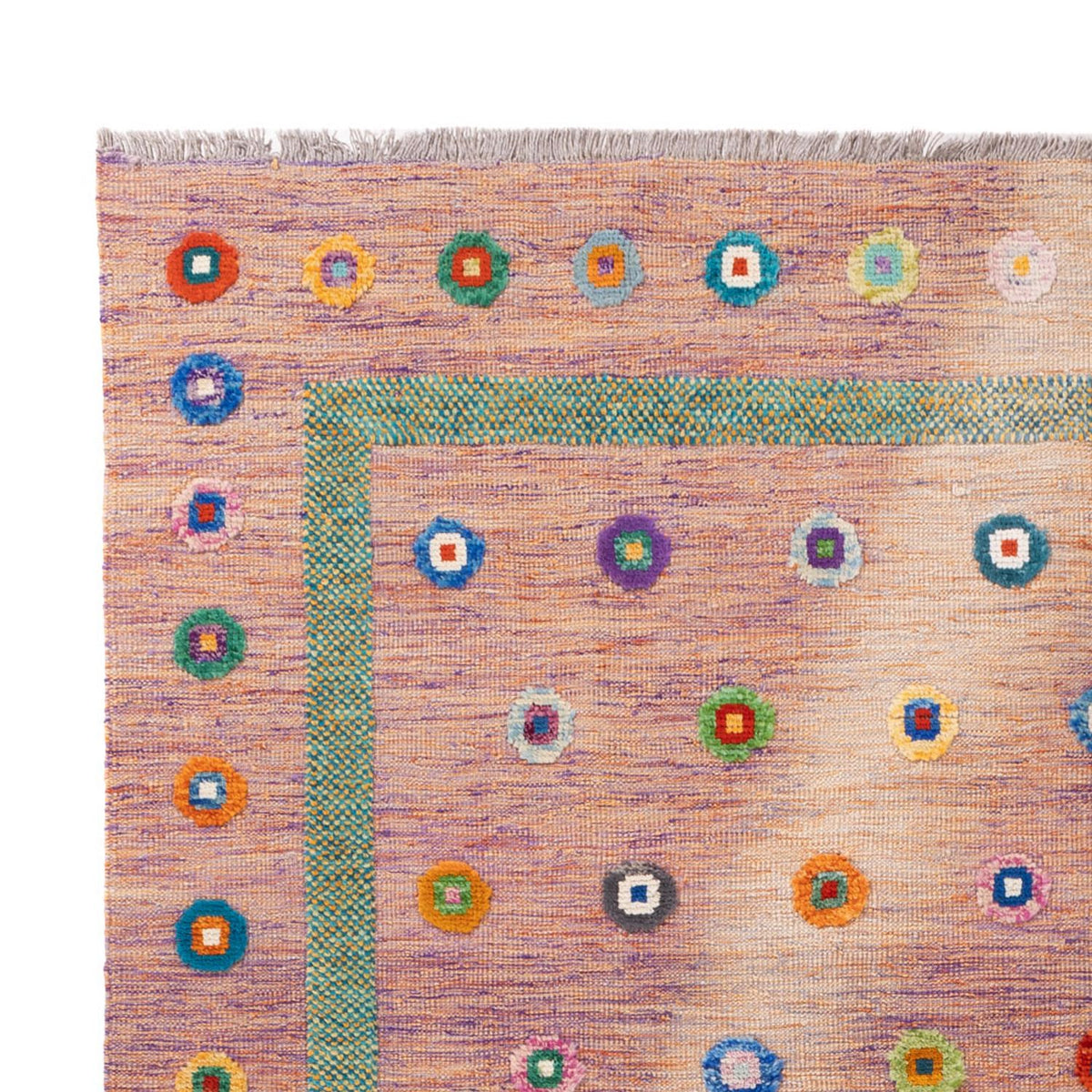 Kelim Teppich - Splash - 298 x 215 cm - rosa