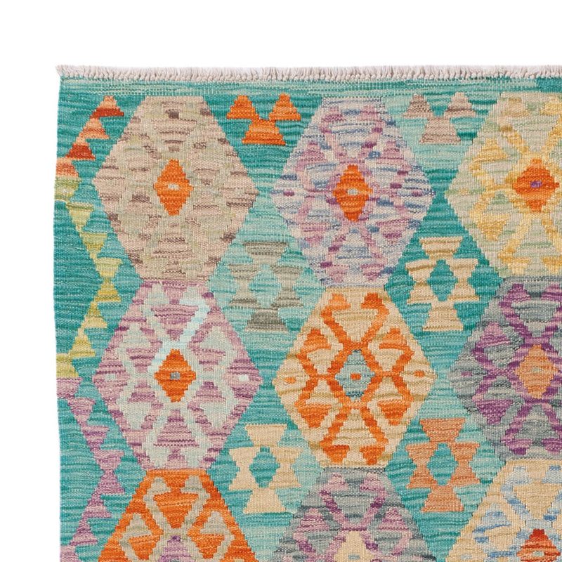 Kelim Teppich - Splash - 193 x 151 cm - bunt