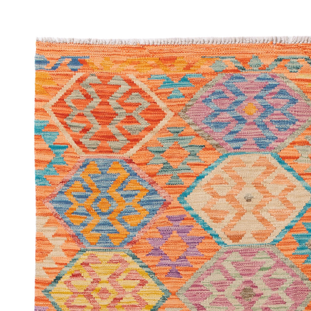 Kelim Teppich - Splash - 195 x 149 cm - bunt