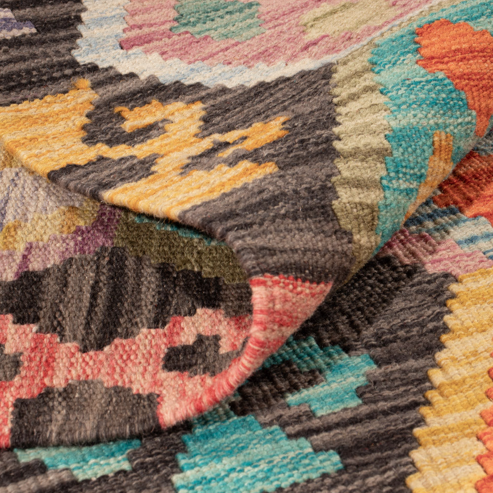 Kelim Teppich - Splash - 151 x 104 cm - bunt