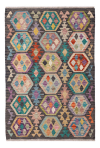 Kelim Teppich - Splash - 151 x 100 cm - bunt