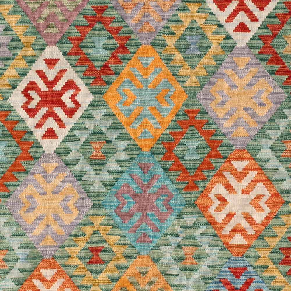 Kelim Teppich - Splash - 252 x 171 cm - bunt