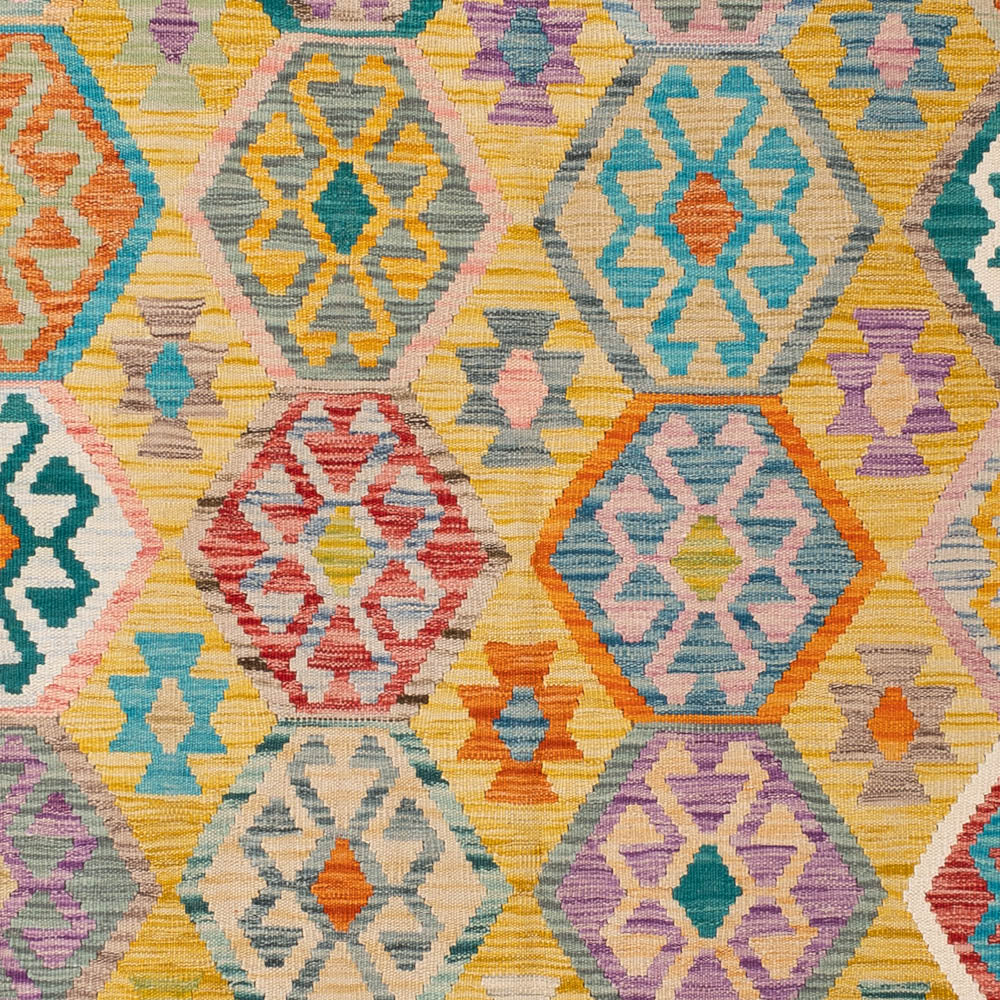 Kelim Teppich - Splash - 255 x 178 cm - bunt