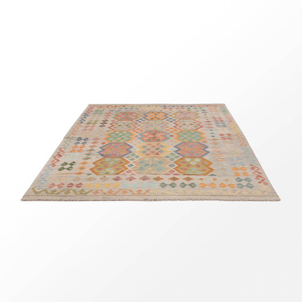 Kelim Teppich - Splash - 255 x 181 cm - bunt