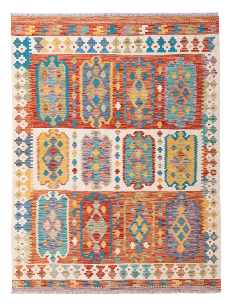 Kelim Teppich - Splash - 200 x 154 cm - bunt