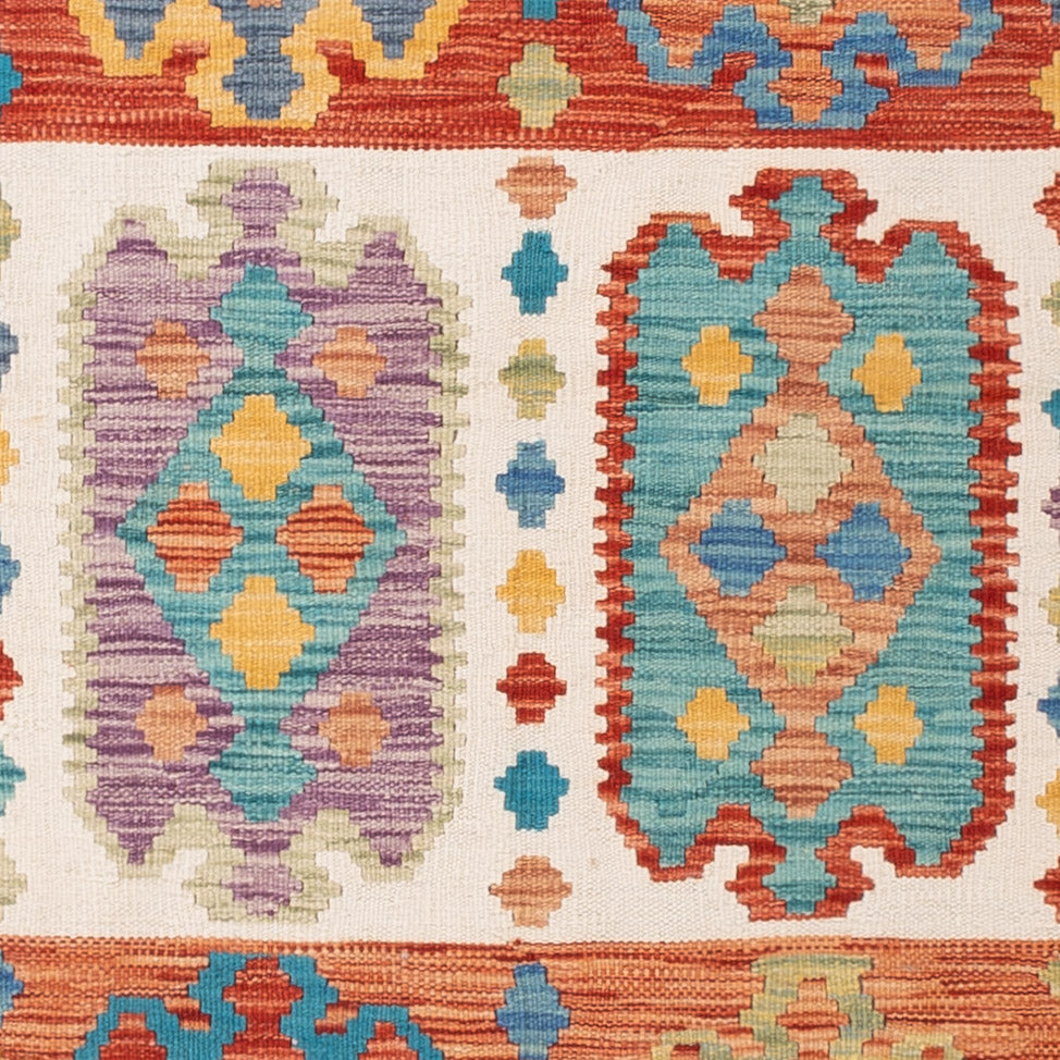 Kelim Teppich - Splash - 200 x 154 cm - bunt