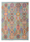 Kilim Maimana Tappeto 182x251cm - Tappeto di lana - colorato - Rettangolo / Colorato / 182 x 251 cm Rettangolo