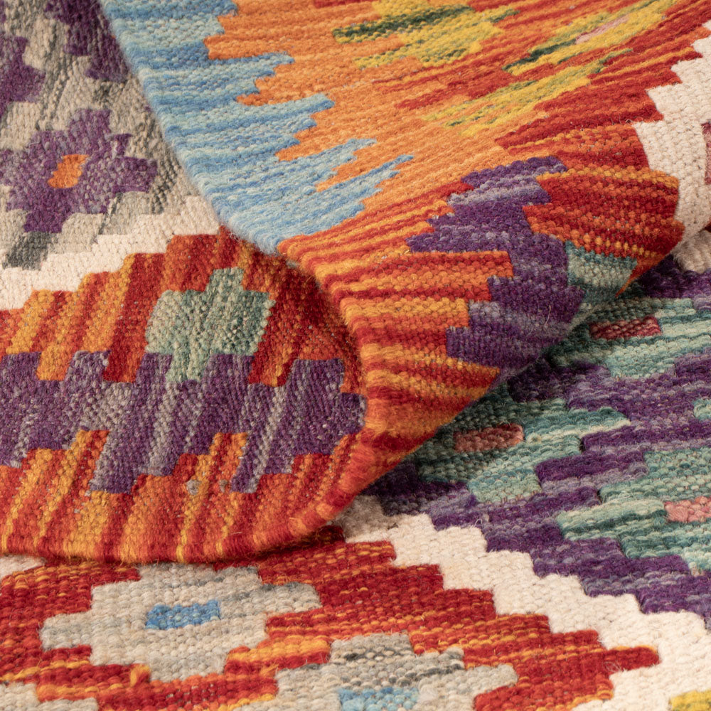Kelim Teppich - Splash - 150 x 100 cm - bunt