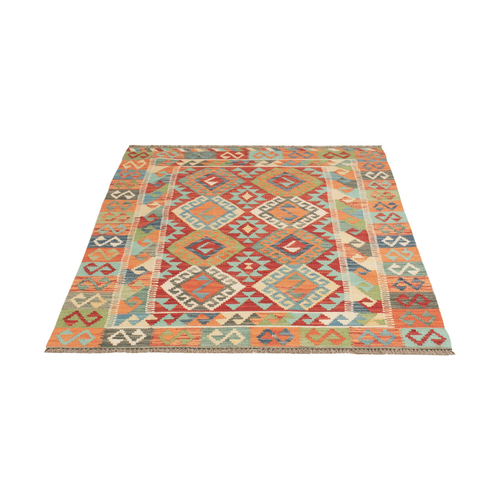 Kelim Teppich - Splash - 146 x 106 cm - bunt