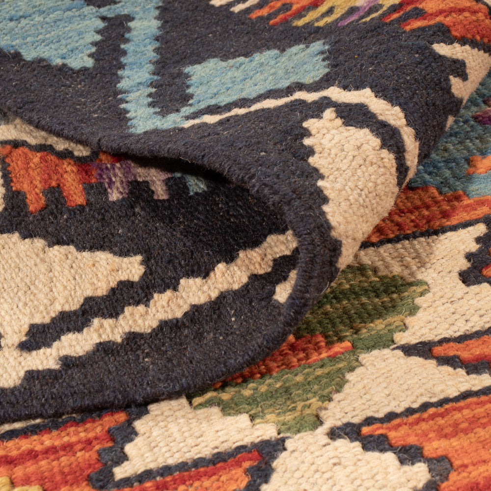 Kelim Teppich - Splash - 147 x 103 cm - bunt