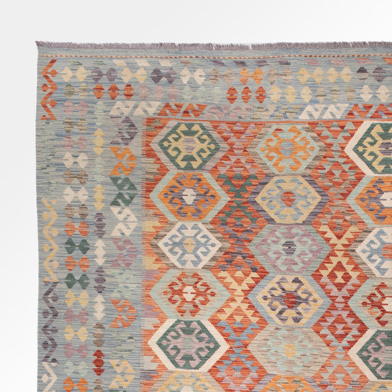 Kelim Teppich - Splash - 392 x 315 cm - bunt