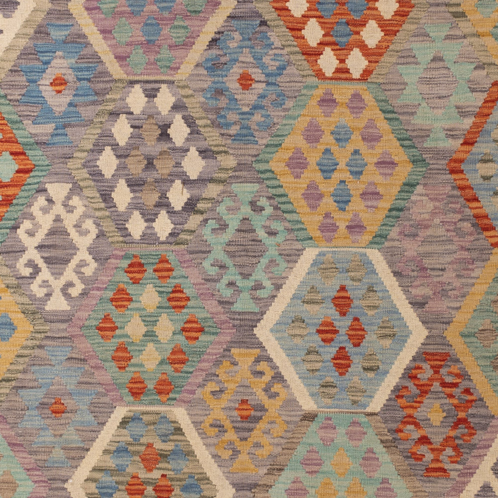 Kelim Teppich - Splash - 344 x 255 cm - bunt