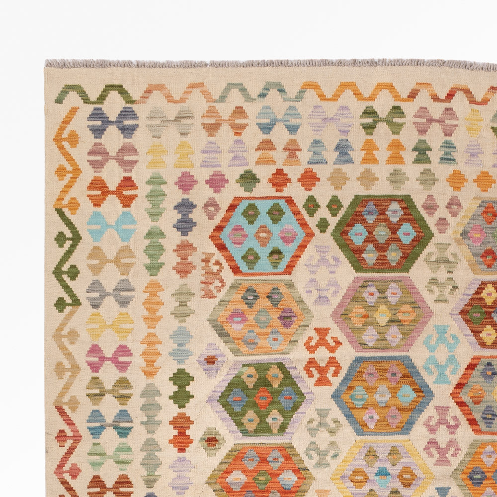 Tapis Kelim de Maimene Tapis 338x252cm - Tapis en laine