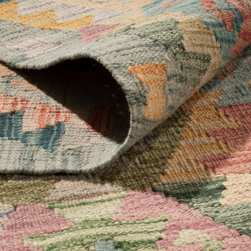 Kelim Teppich - Splash - 383 x 312 cm - bunt