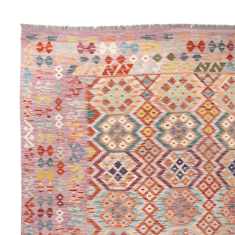 Kelim Teppich - Splash - 403 x 314 cm - bunt