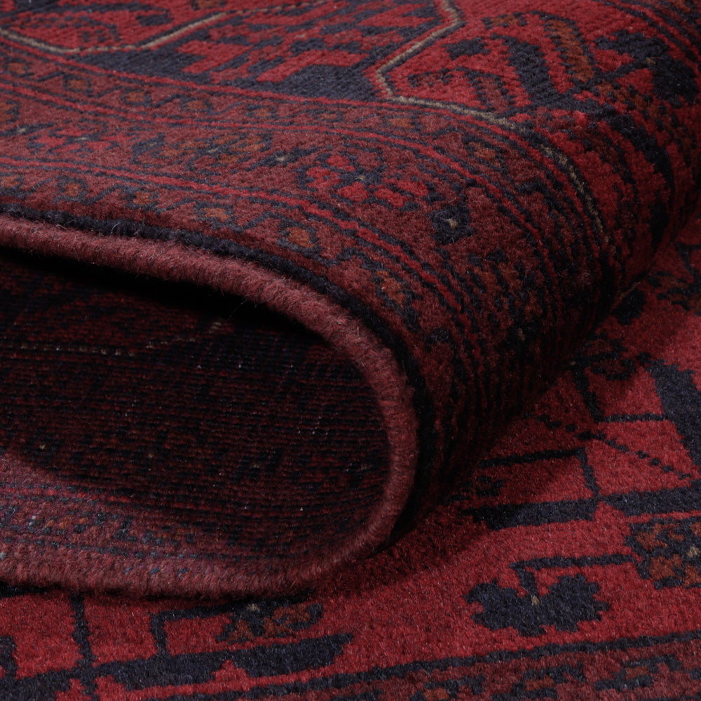 Afghan Teppich - Kunduz - 206 x 151 cm - rot
