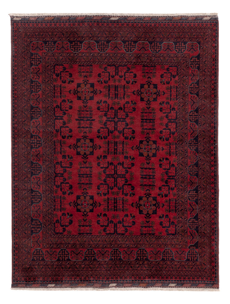 Afghan Teppich - Kunduz - 196 x 151 cm - rot