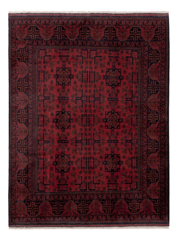 Afghan Teppich - Kunduz - 195 x 150 cm - rot
