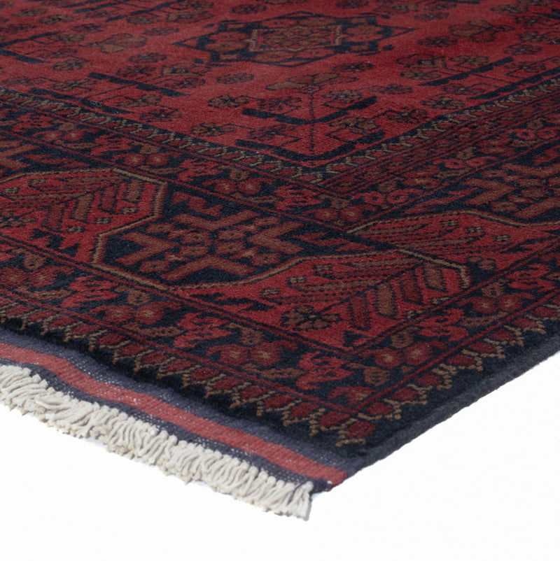 Afghan Teppich - Kunduz - 195 x 150 cm - rot