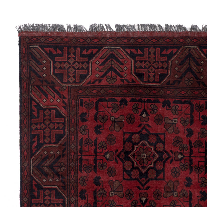 Afghan Teppich - Kunduz - 193 x 150 cm - rot
