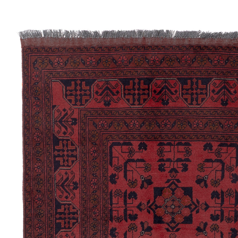 Afghan Teppich - Kunduz - 199 x 151 cm - rot