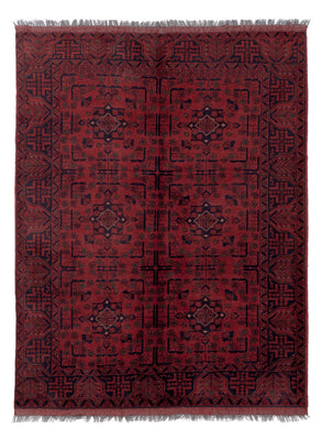 Afghan Teppich - Kunduz - 199 x 154 cm - rot