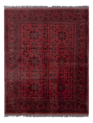 Afghan Teppich - Kunduz - 190 x 151 cm - rot