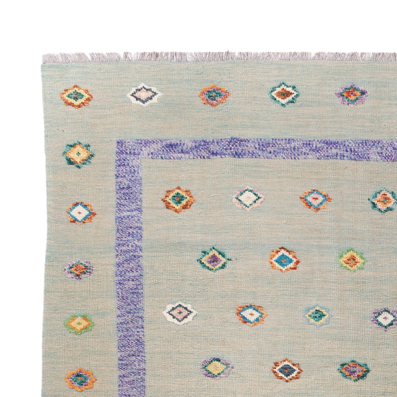 Kelim Teppich - Splash - 357 x 256 cm - grau