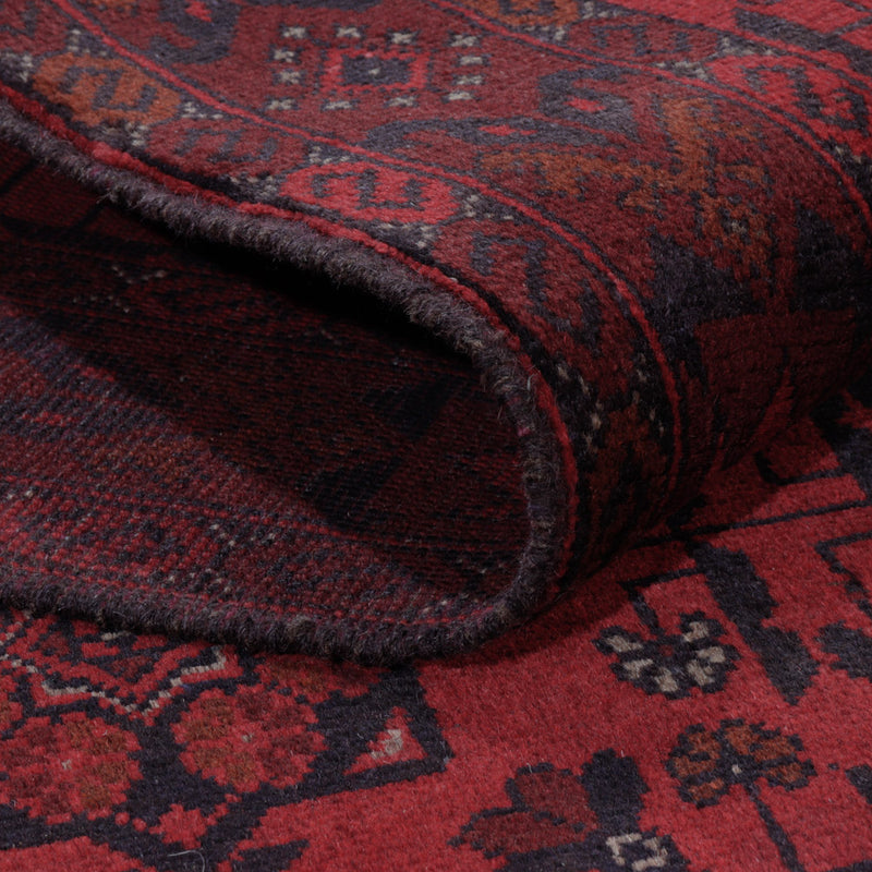 Afghan Teppich - Kunduz - 197 x 153 cm - rot