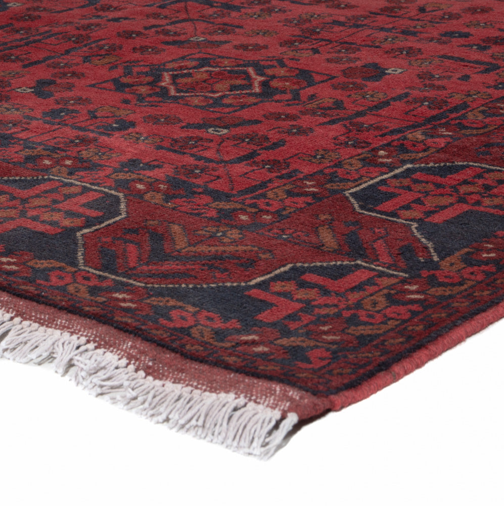 Afghan Teppich - Kunduz - 197 x 147 cm - rot