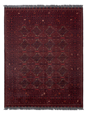 Afghan Teppich - 191 x 151 cm - rot
