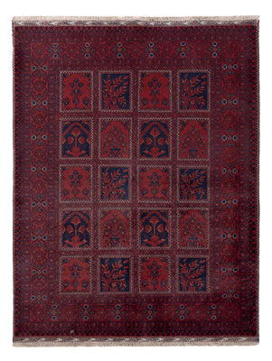 Afghan Teppich - Kunduz - 201 x 152 cm - rot