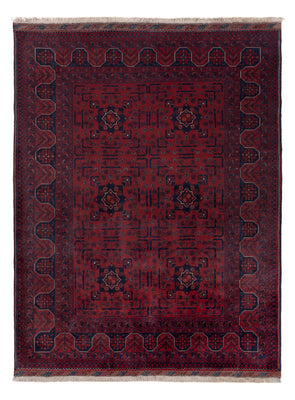 Afghan Teppich - Kunduz - 196 x 154 cm - rot