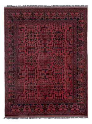 Afghan Teppich - Kunduz - 197 x 154 cm - rot