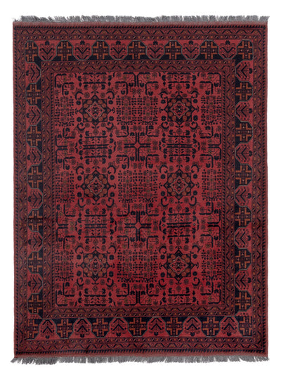 Afghan Teppich - Kunduz - 154 x 197 cm - rot