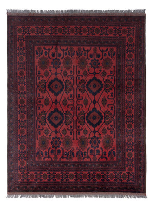 Afghan Teppich - Kunduz - 200 x 156 cm - rot