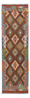 Kilim Maimana Tapis 60x202cm - Tapis en laine - multicolore - Tapis de couloir / Multicolore / 60 x 202 cm Tapis de couloir