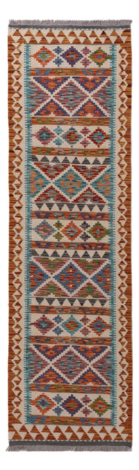 Läufer Kelim - Splash - 193 x 58 cm - mehrfarbig