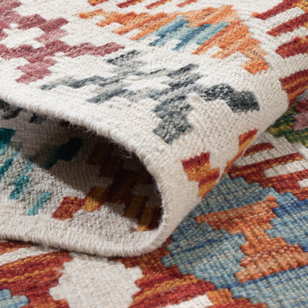 Läufer Kelim - Splash - 203 x 57 cm - mehrfarbig