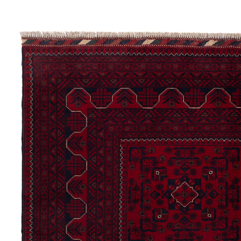 Afghan Teppich - Kunduz - 233 x 170 cm - dunkelrot