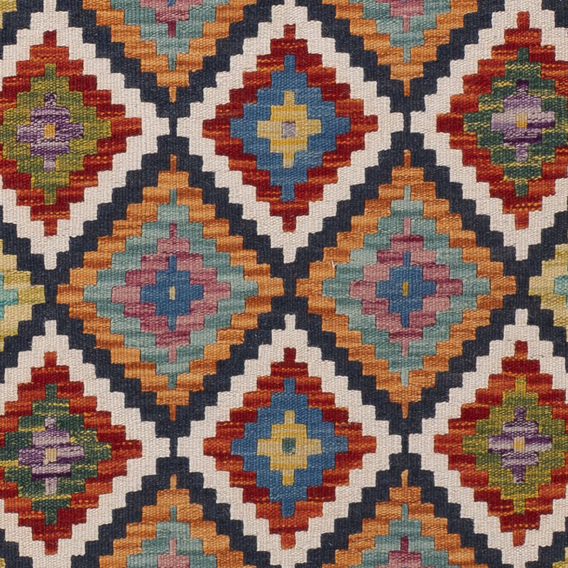 Läufer Kelim - Splash - 197 x 84 cm - mehrfarbig